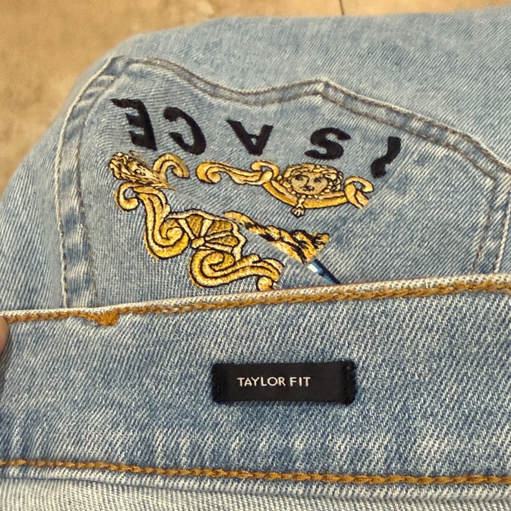 Versace Light Blue Men's Straight Jeans - Picture 5 of 6